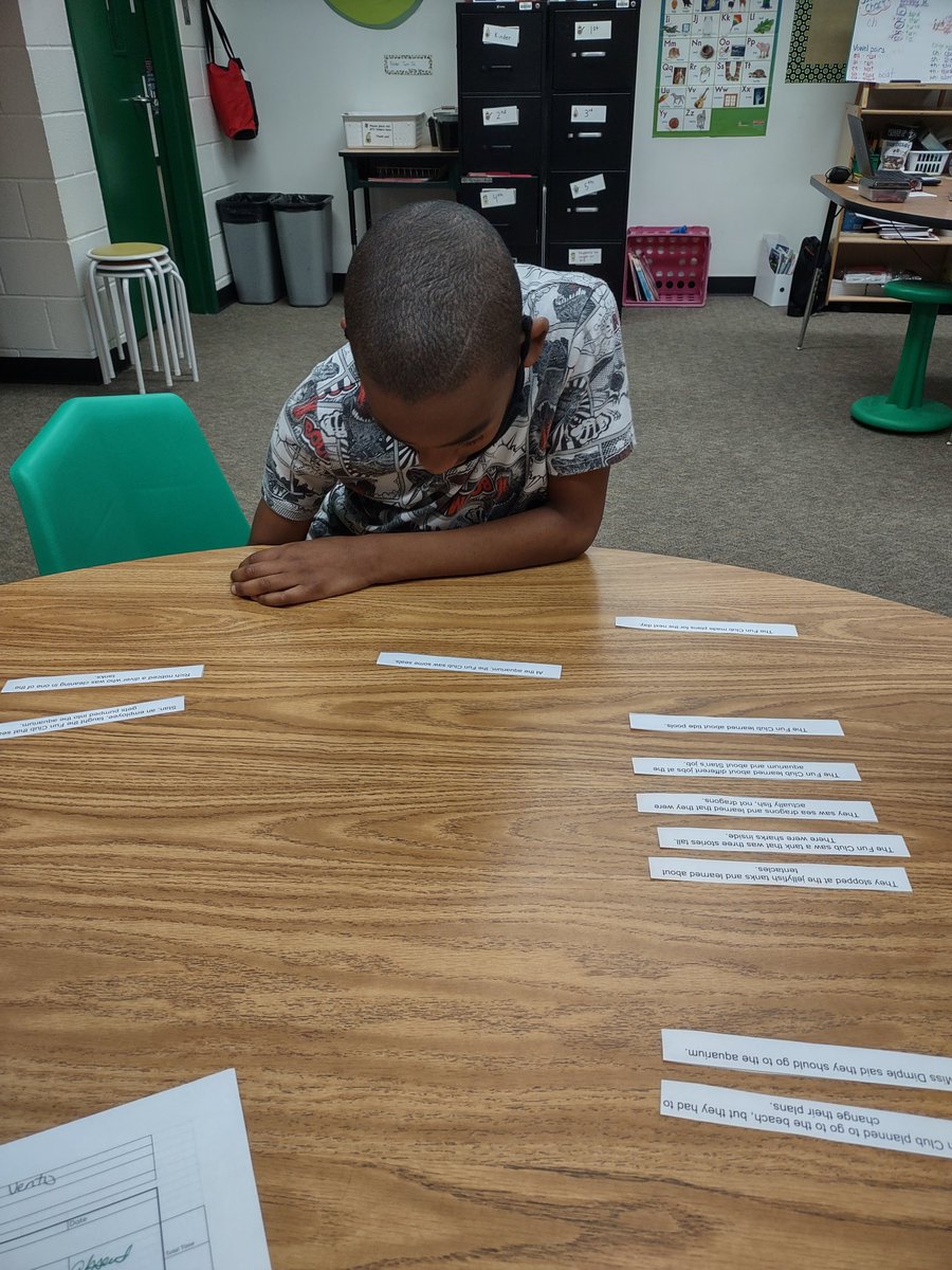 Sequencing stories today to work on comprehension and retelling. Great job, K! <a href="/HumbleISD_TE/">Timbers Elementary</a>