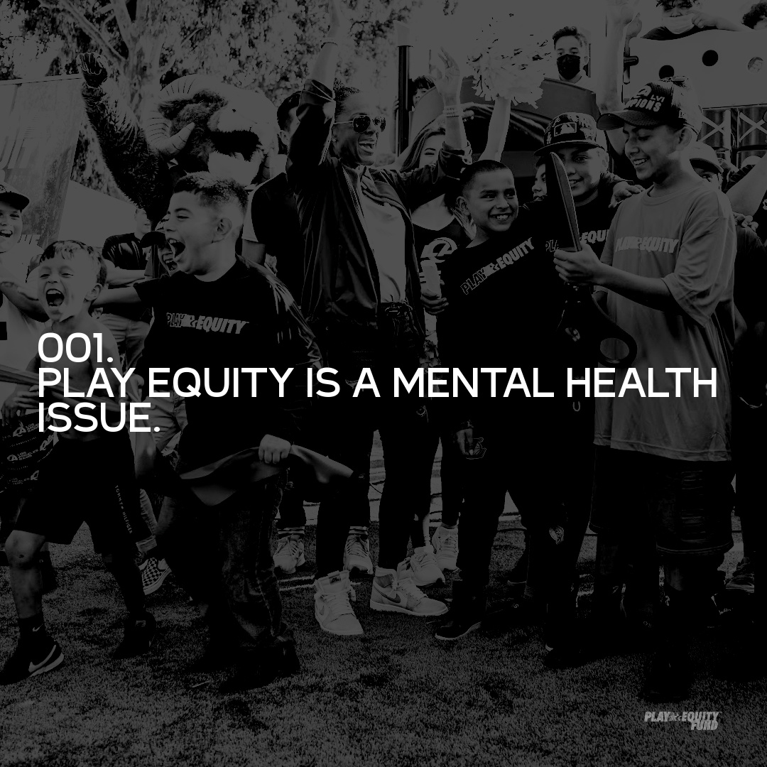PlayEquityFund's tweet photo. Our work to close the #PlayEquity gap impacts young lives across multiple fronts. Advancing play equity means more kids can improve their mental health, girls have the same opportunities as boys, and youth in underserved communities have public space to move &amp; play. https://t.co/szEkFNRA0O