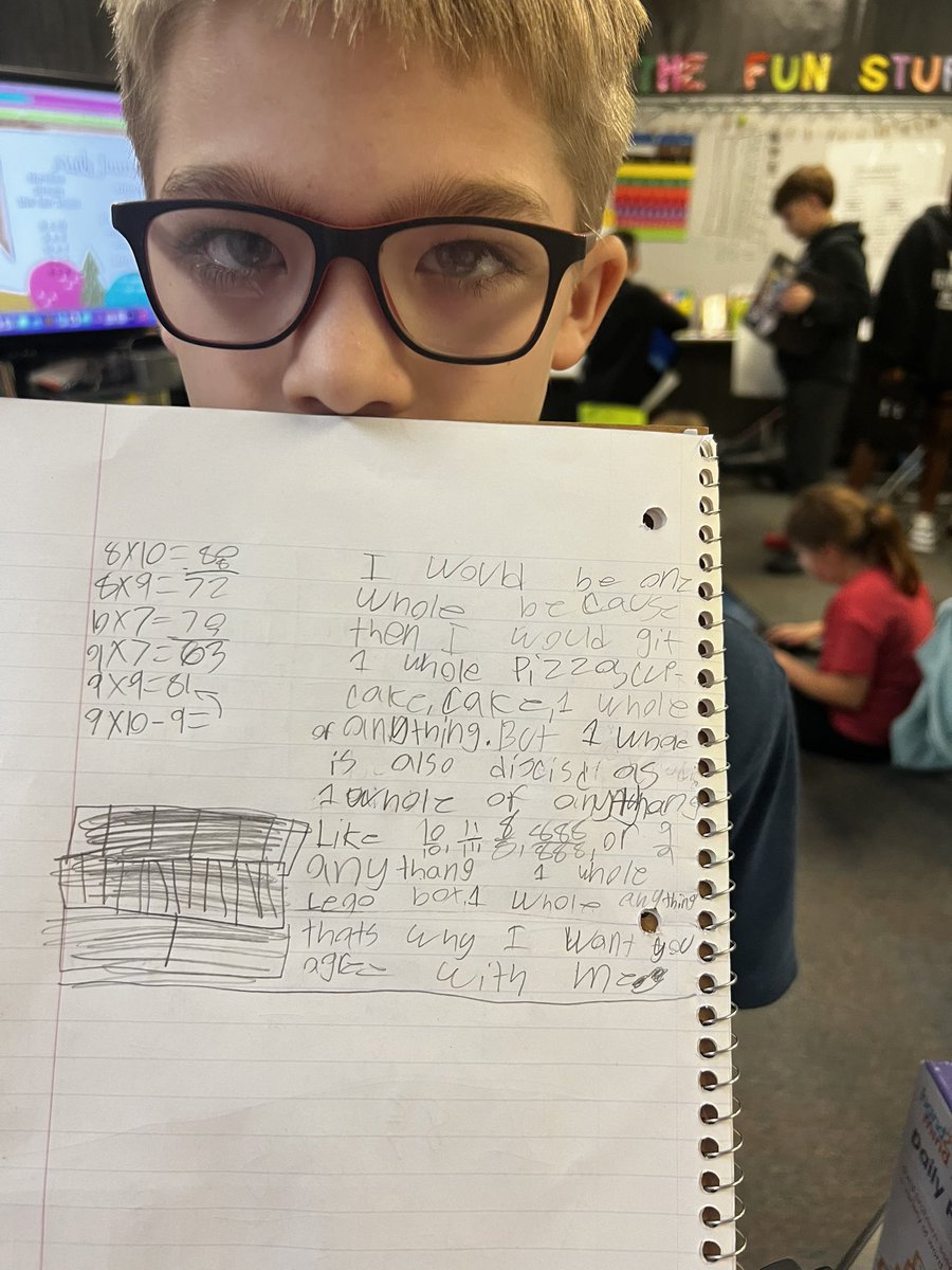 MrsLCowan's tweet photo. If you were a fraction, what fraction would you be and why? So fun! @Longbranch_Elem https://t.co/mpuuv7FVYG