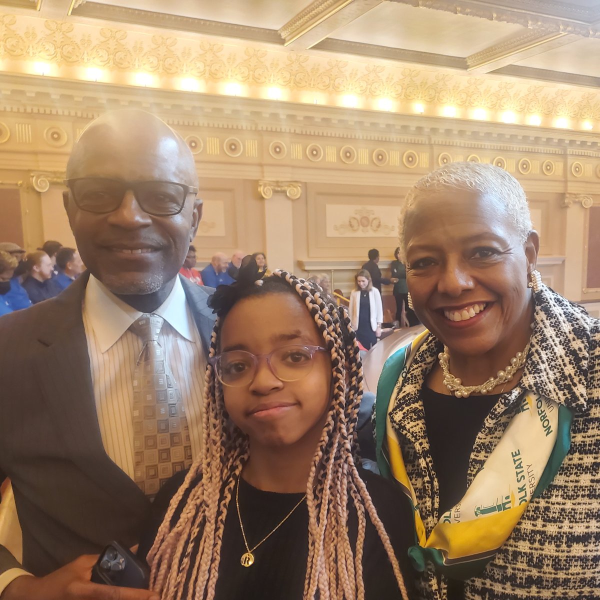 Norfolkstate's tweet image. President Adams-Gaston is spending Day One on Capitol Hill in Richmond with Virginia Legislators advocating for the priorities of Norfolk State University.

#NorfolkStateUniversity #VirginiaSenate #VirginiaAssembly #CommonwealthOfVirginia