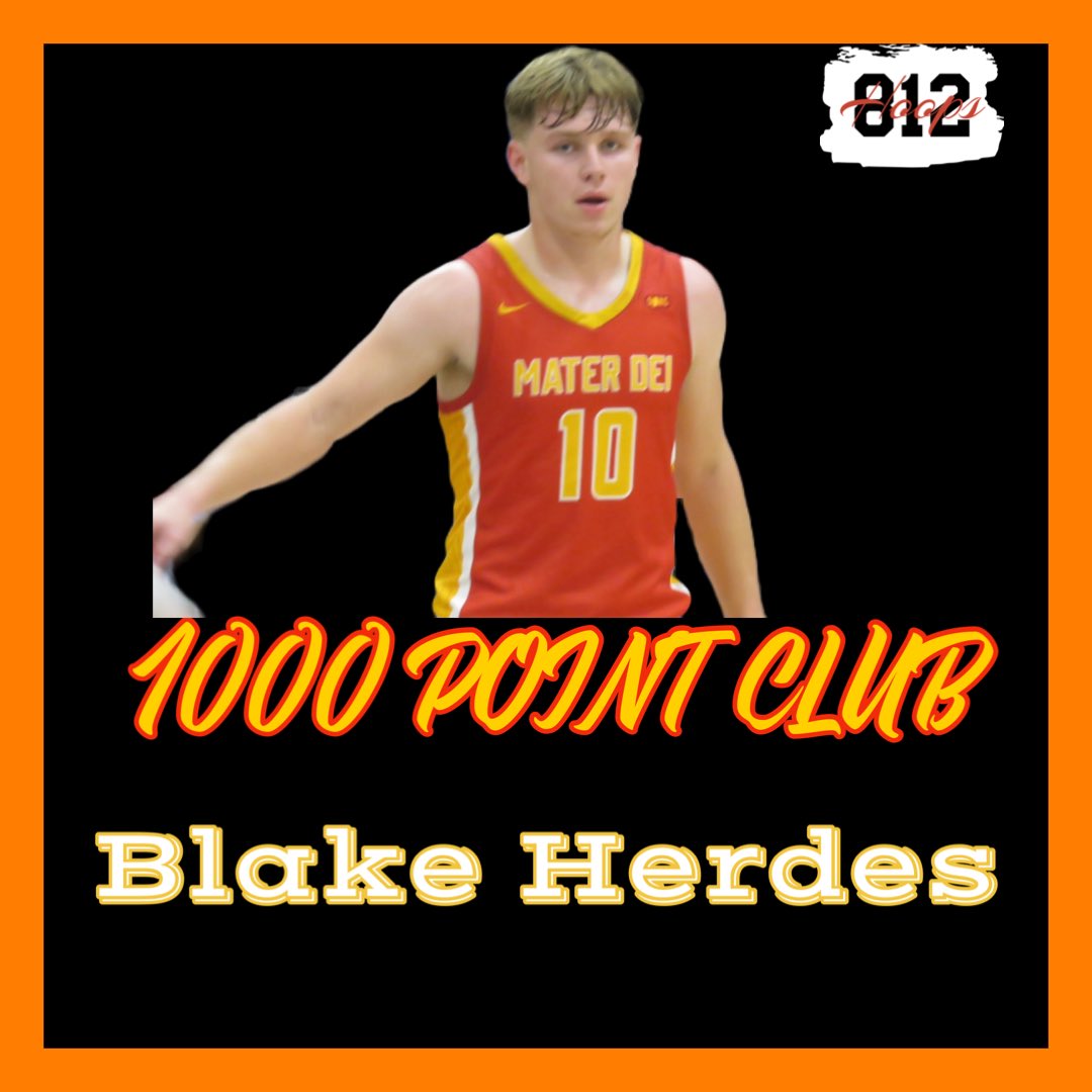 Congratulation to Blake Herdes…

Scoring 19 points in Mater Dei’s win over Vincennes Lincoln, he joined the 1,000 career point club…👀
