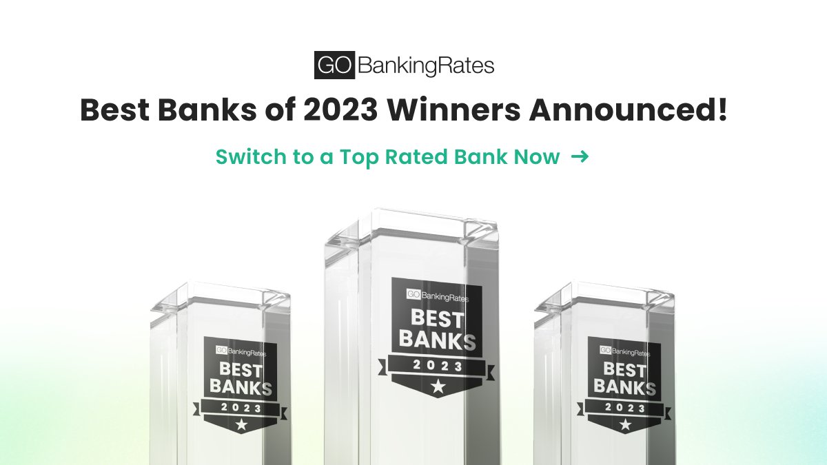 GOBankingRates's tweet image. We’ve crunched the numbers, sifted through the fine print and analyzed 4,754 data points. The result? Your most comprehensive look at this year’s best banks! #bestbanks2023 bit.ly/3kld2Ln