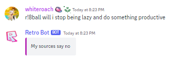 Retro Bot 8Ball Answers tweet media