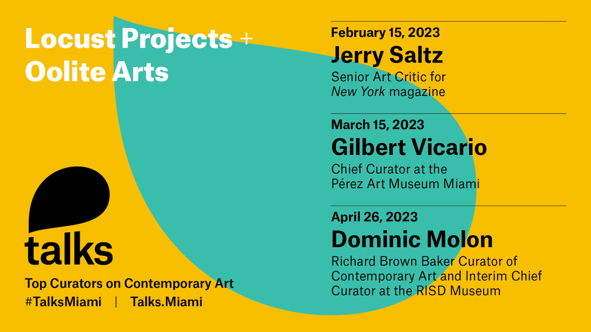 We are starting off the year with an exciting line-up for our Spring 2023 #TalksMiami series, co-presented with @locustprojects! 🤩 RSVP at talks.miami