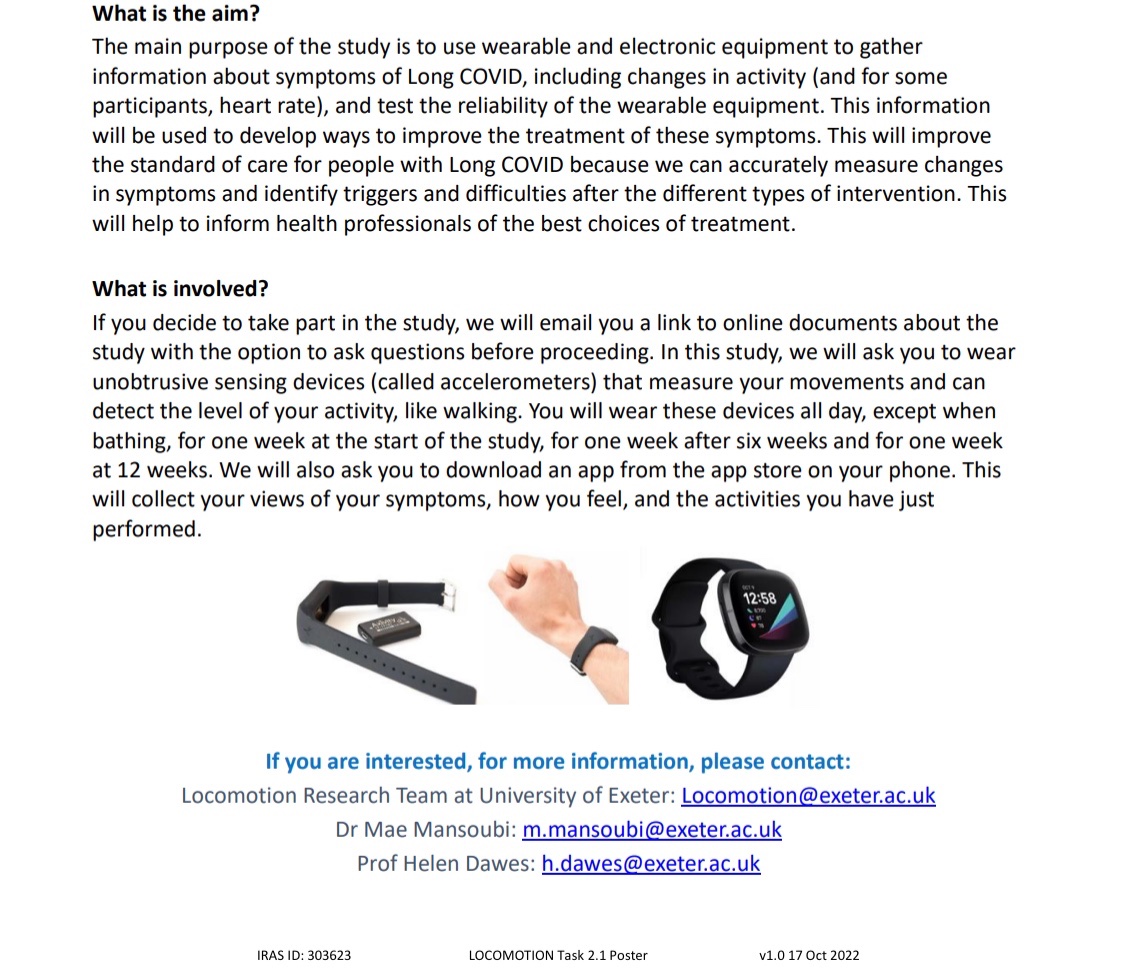 Daryl O’Connor (@healthpsycleeds) on Twitter photo 2023-01-18 19:28:41 Have you been diagnosed with #LongCovid? If so, would you like to take part in a new symptom self monitoring as part of our @LOCOMOTIONstudy? pls RT Have you been diagnosed with #LongCovid? If so, would you like to take part in a new symptom self monitoring as part of our @LOCOMOTIONstudy? pls RT
