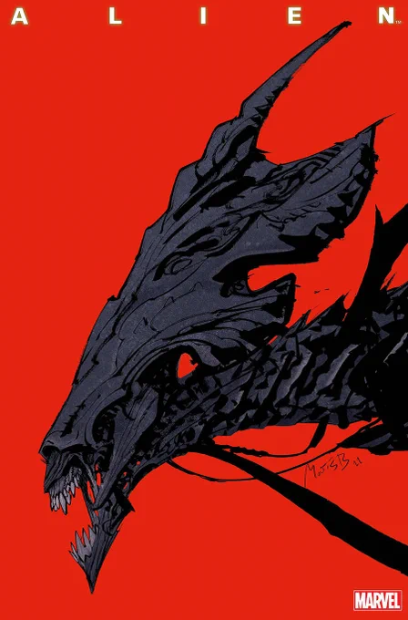 This Alien cover for issue #5 is out today. I really like how it turned out.#marvel #alien 