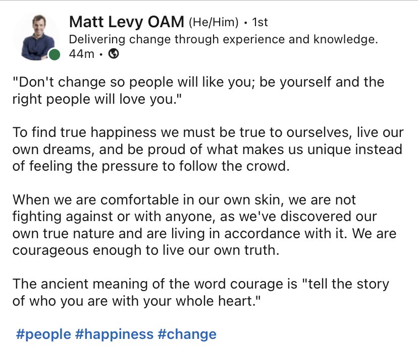 Love this from <a href="/Matt_levy87/">.</a>! Very powerful and very true! An important message we can all resonate with.