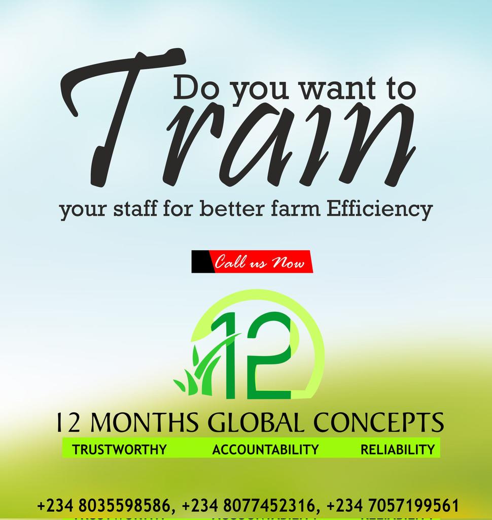 12MonthsFirm's tweet photo. LET'S HELP YOU TRAIN YOUR STAFF FOR BETTER SERVICE DELIVERY!!
#services #Staff #training #workdelivery #efficiency #business #farming #agric #agricbusiness https://t.co/WNrTe3isxp