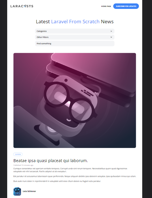 Eyobhm1's tweet photo. Day 9 of #100DaysOfCode.
Finally completed the design integration part of the Laravel course. I distributed the drop-down functionalities into separate blade components and also fixed some minor issues in the design. https://t.co/ylb4II0KAL