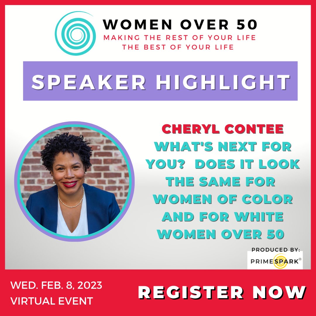 The Impact Seat Foundation (@impactseat) on Twitter photo We're excited to share that our CEO <a href="/ch3ryl/">Cheryl Contee</a> will be a part of this year's #WomenOver50 Conference hosted by Prime Spark! 💫
Join us to hear about Cheryl's journey as an #entrepreneur & how this phase of life is different for every woman.📈
Get tickets: bit.ly/3XqxtFz We're excited to share that our CEO <a href="/ch3ryl/">Cheryl Contee</a> will be a part of this year's #WomenOver50 Conference hosted by Prime Spark! 💫
Join us to hear about Cheryl's journey as an #entrepreneur & how this phase of life is different for every woman.📈
Get tickets: bit.ly/3XqxtFz
