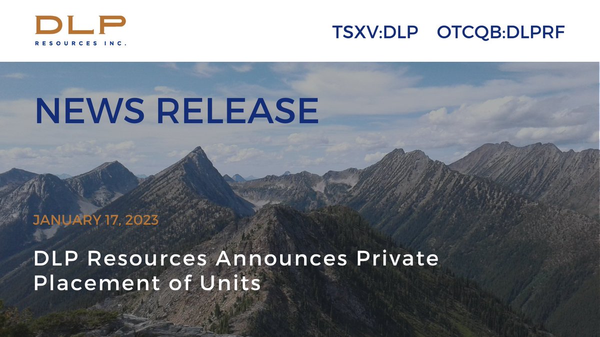 DLP Resources Announces Private Placement of Units: dlpresourcesinc.com/dlp-resources-…
