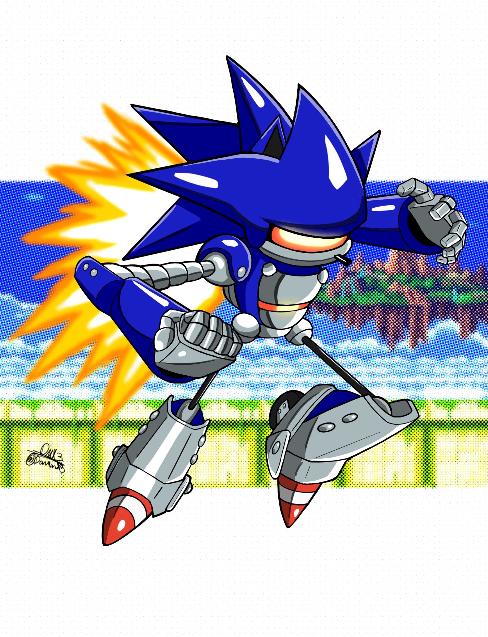 DanManX على X: Mecha Sonic is awesome #SonicTheHedgehog #Sonic #SMBZ  #MechaSonic #sonicfanart  / X