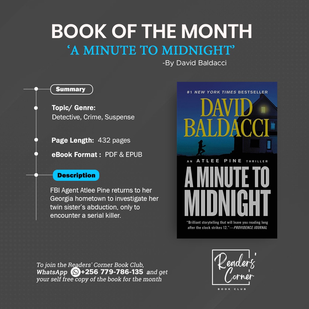 ReadersCornerUg's tweet photo. Join us at Readers' Corner for January's 2022 Book of the Month. Reach out and let's read as a community #BookClub https://t.co/Nd9MNyQa4J