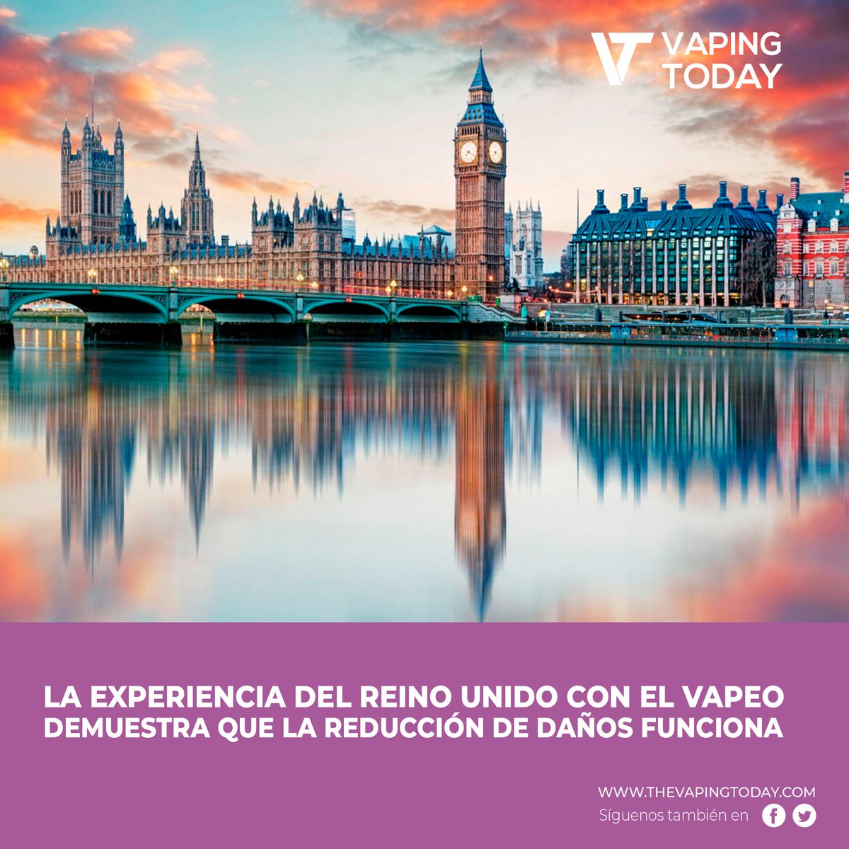 TodayVaping's tweet photo. #HOY La historia del vapeo en Reino Unido demuestra la importancia de abrirle la puerta a la reducción de daños para combatir el tabaquismo.

Puedes leer más sobre esta noticia en el siguiente enlace:
https://t.co/XKHAWJYQNL
#vapingtoday #periodismo #vapeo https://t.co/SoF0Abuq3k