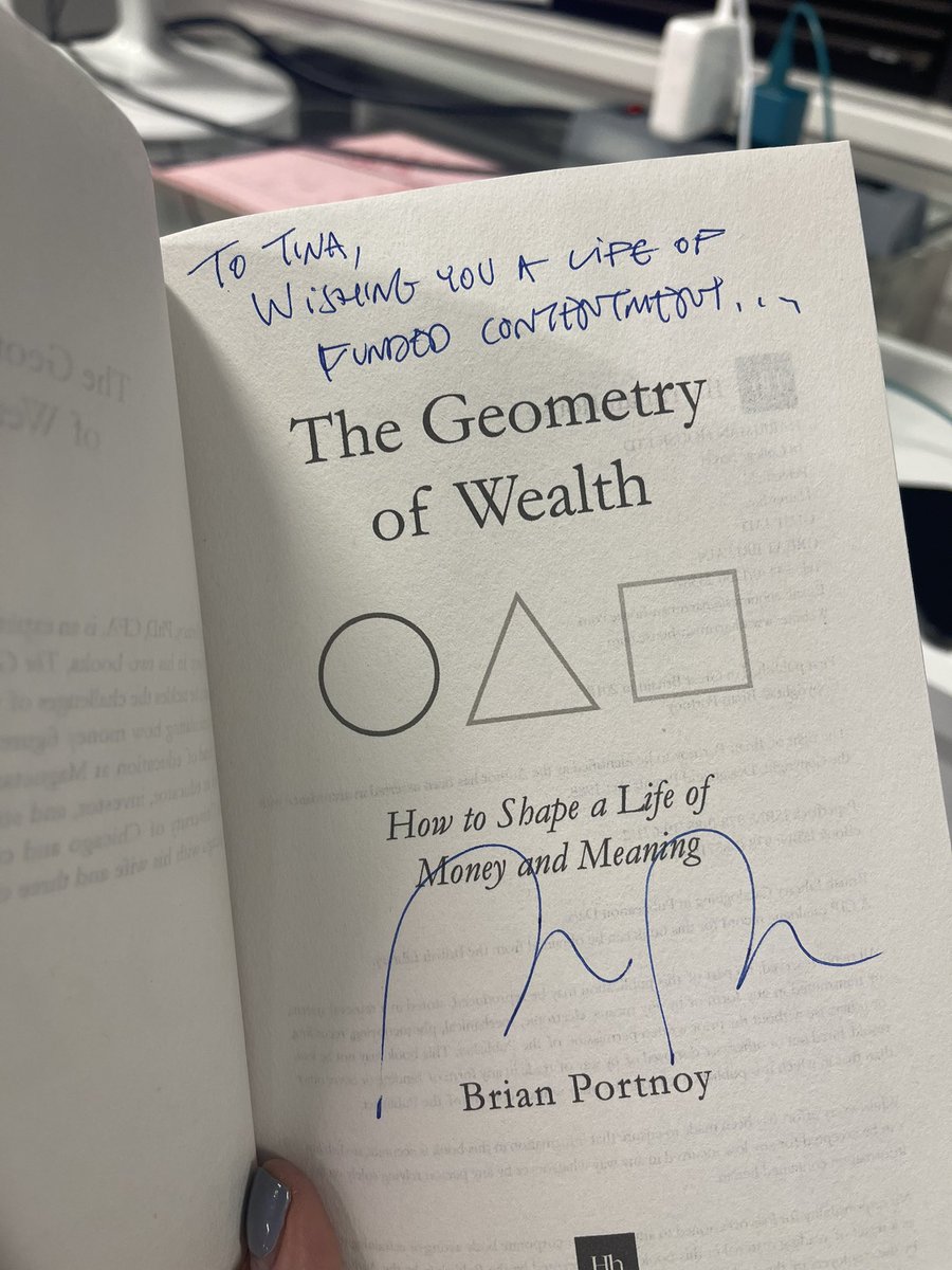 tinacpowell's tweet photo. @LisaAllen_NC @intention_ly @brianportnoy @TheHutchJ @shapingwealth @kdubs_waltrich You are sooo right @LisaAllen_NC Was a real thrill to FINALLY meet @brianportnoy #IRL and get his book as a gift π #TheGeometryOfWealth #grateful https://t.co/xFwER26gTT