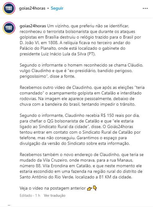 adilsonesp's tweet photo. Identificado Claudinho, bandido perigosíssimo, que recebia 150,00 por dia sendo pagos por um membro de um sindicato. Segundo o goias24h https://t.co/nj6JDwmRfp