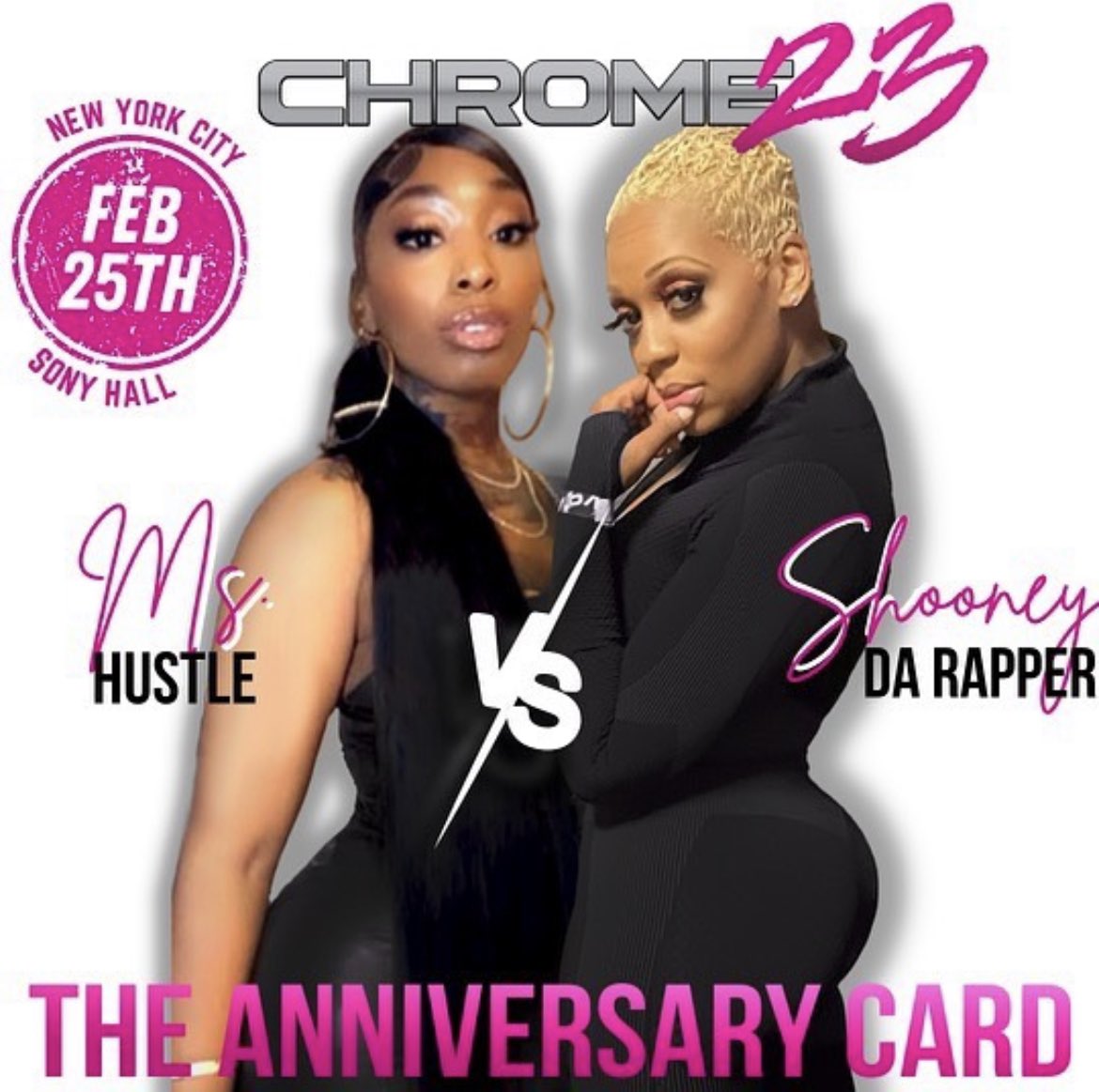 LTBRpodcast's tweet photo. BREAKING: @ChromeTwenty3 announces Ms. Hustle Vs Shooney Da Rapper for the anniversary card. https://t.co/kXJpFk6bMu