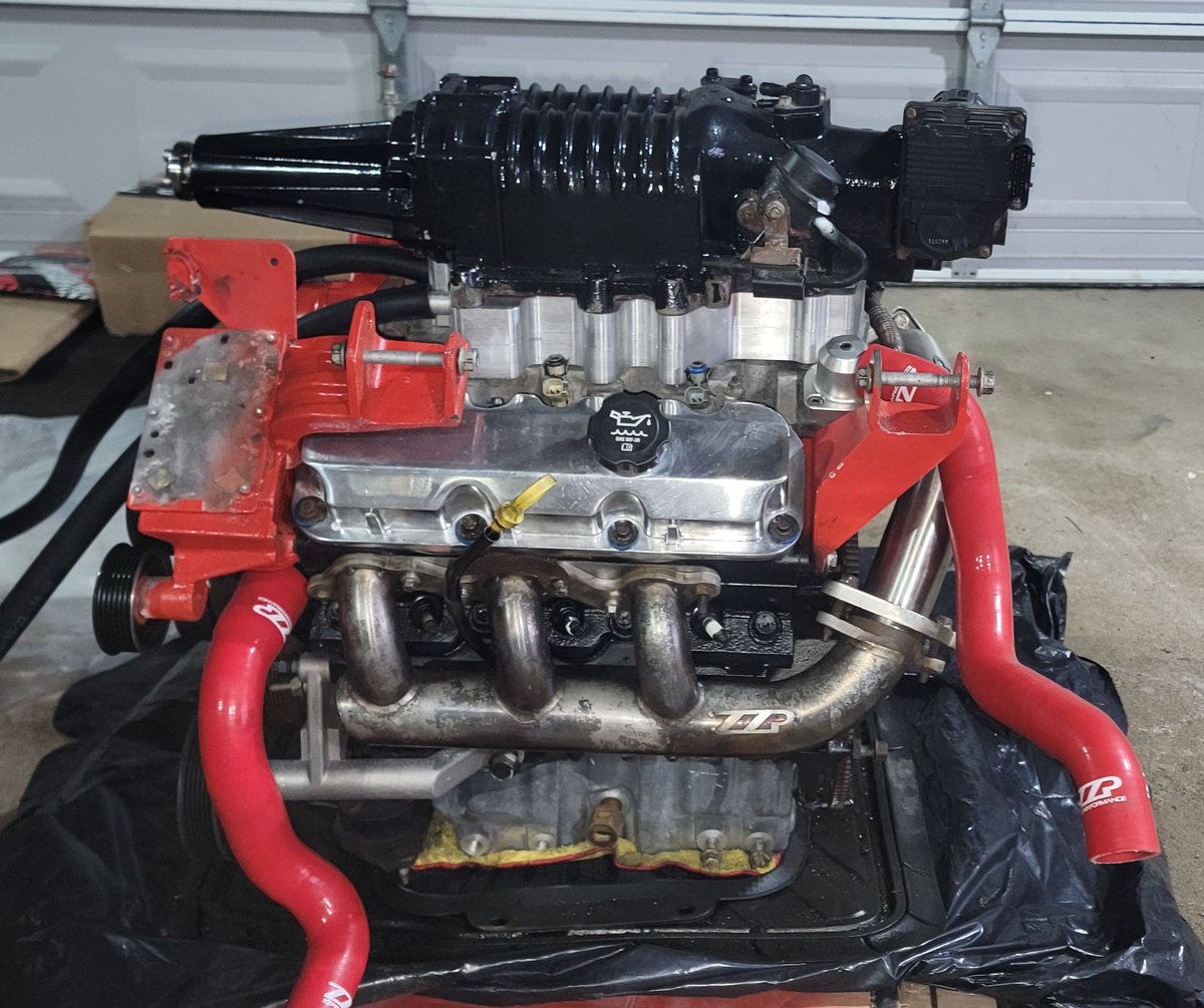 Pulled and rebuilt the rusty L32 3800 supercharged  engine in my pontiac grand prix gtp. I just need to bolt the new transmission and reinstall. Rebuild series on my YouTube channel. 
#zzperformance  #summitracing #hptuners  #blownv6 #TEPtransmission #builtnotbought