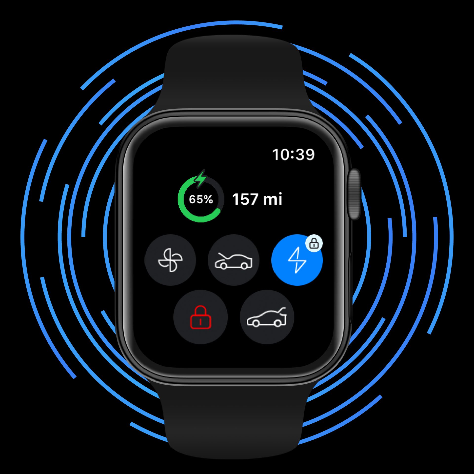 Introducing Watchla V3!  - Connect to your vehicle via Bluetooth  - Use your Apple Watch as a Bluetooth key for your  #Tesla   - Send commands & r