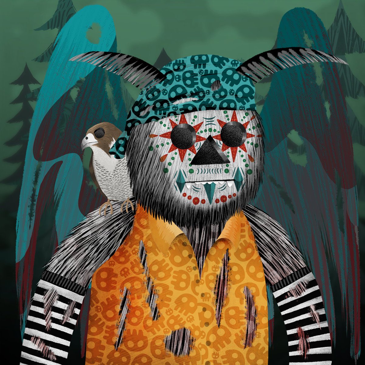 cryptomonsterlb's tweet photo. We ran Chupacabra, Bigfoot and Mothman through the midjourney blender, this is what we got. 🤔 https://t.co/pJRQ29dfnx