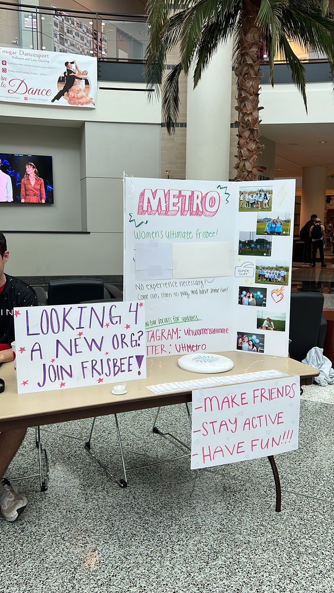Interested in playing frisbee? Come visit us in the rec! We’re here until 5!