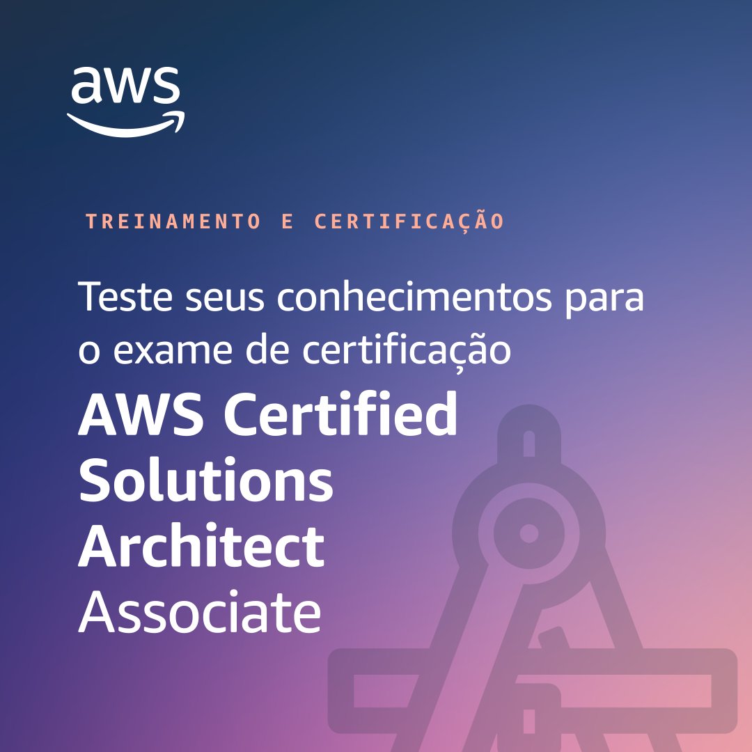 Você já sabe tudo o que é preciso para obter a certificação AWS Certified Solutions Architect – Associate? Participe do webinar de revisão gratuito e conheça as especificações do exame com a ajuda de especialistas: go.aws/3IGvDLW