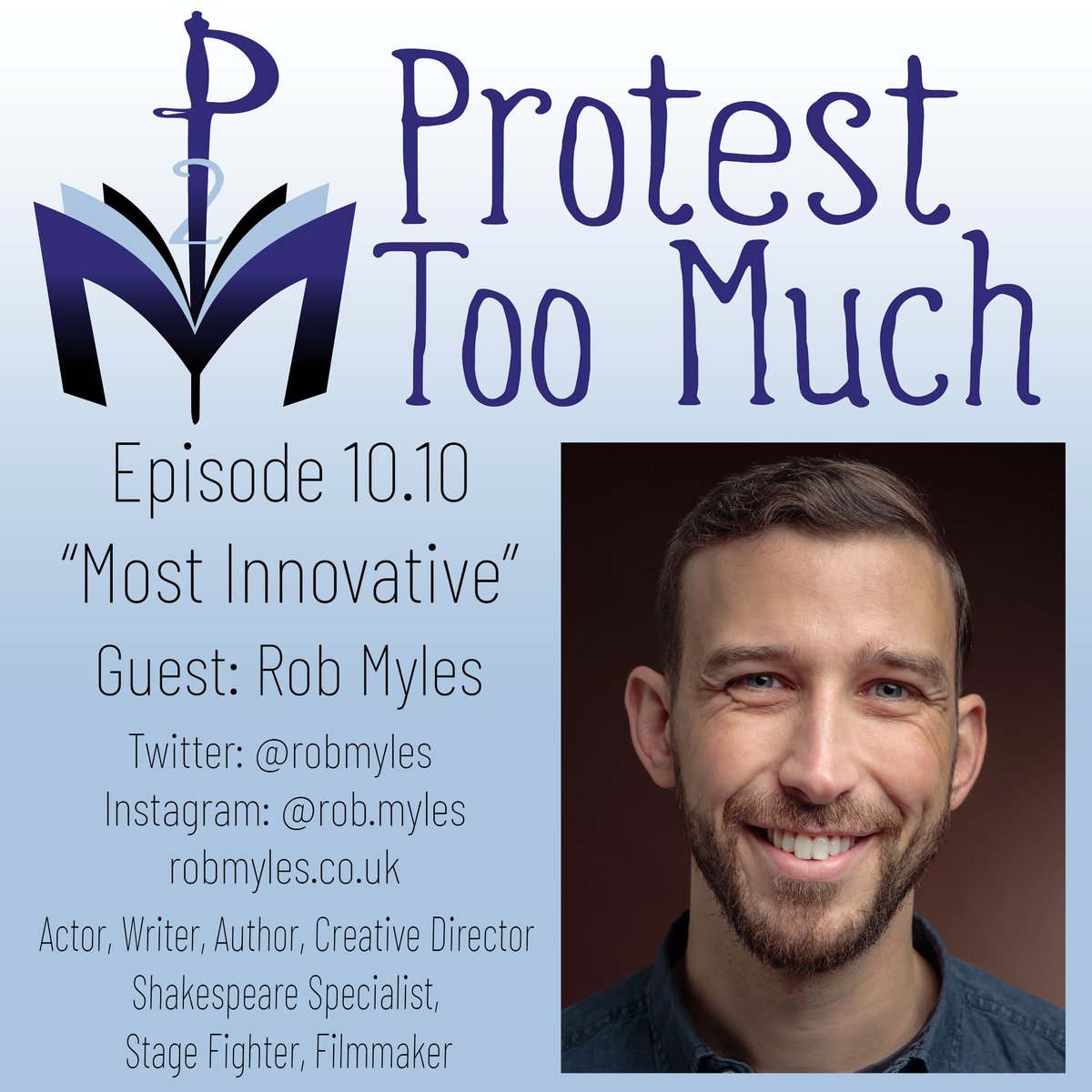 Tomorrow's episode is an absolute festival of joy and insight, chatting about Shakespeare's best innovator with one of the brightest lights of #Shakespeare content -- @robmyles !! Hit that subscribe button now, because you absolutely won't want to miss this one.