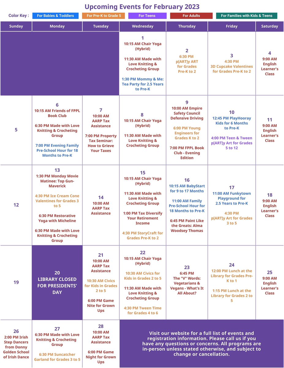 FPLibrary17's tweet image. Check out the Floral Park Library&apos;s February 2023 Newsletter!