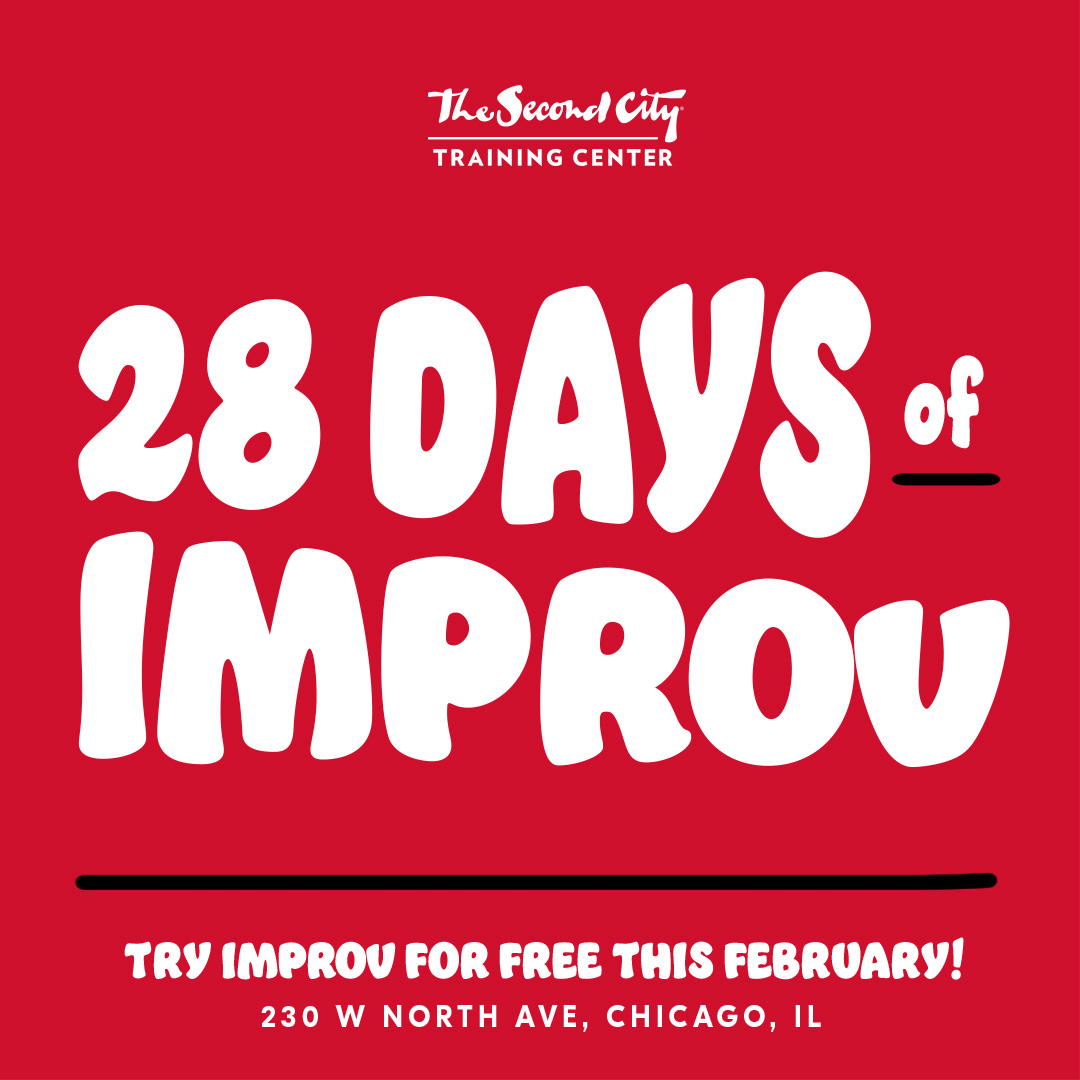 BIG NEWS!!! 📰

This February, we are celebrating the new year by offering FREE improv classes over 28 days! 

This means YOU - friends, co-workers, and even your kids - can sign up for a 90-minute improv class at NO COST!  
Interested?
secondcity.com/28-days-chicago
#DoChicago #ChiCity