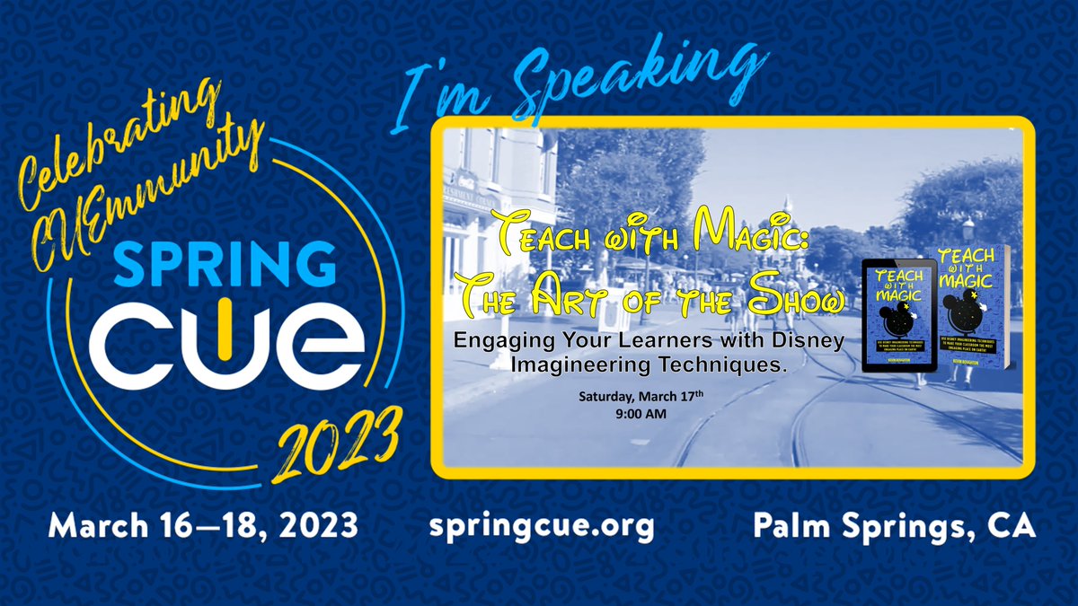 Not only am I presenting at IACUE this Saturday (still time to register!) but I've also been accepted to present at Spring CUE in March. This will be my first time attending! Woo! #wearecue