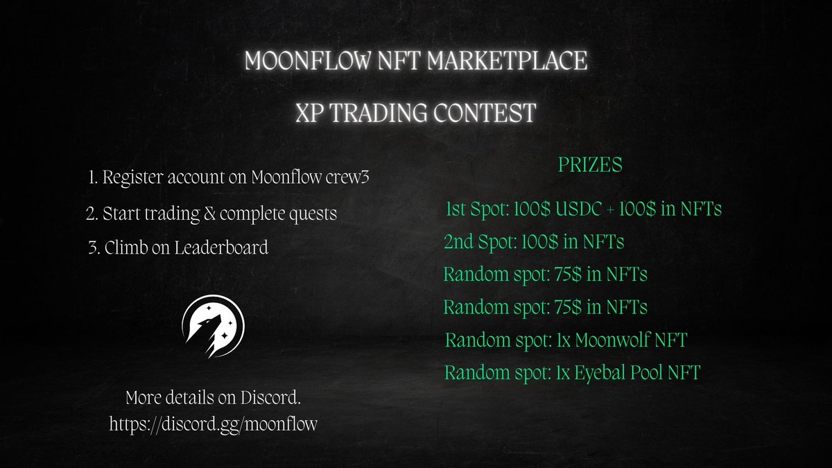 3 Months old already. Time flies fast when you build ♥️

medium.com/@moonflowclubn…

It is time to start January XP Contest 🔥

Register Crew3. Trade. Complete Quests. Win

Random RT + Tag friends win 200 $CRO

#crofam #cro #cronos #nftmarketplace
