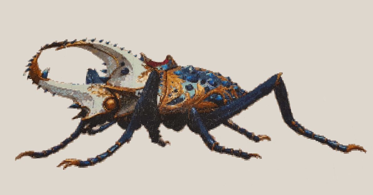 Had a go at diamond painting recently, and made the Dynasty Beetle from <a href="/AshesofCreation/">Ashes of Creation</a>.

Hope yall like him :)