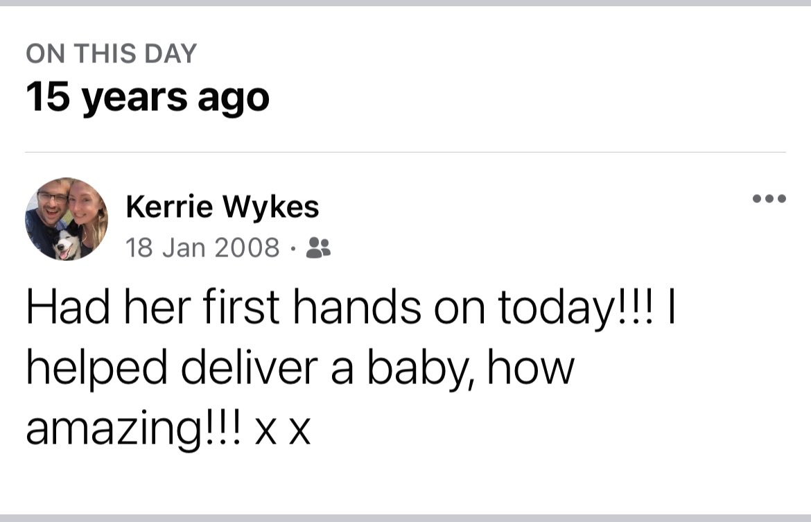 Happy 15th Birthday to my first baby! I still remember every single second of this birth, and it’s a beautiful memory to start a crazy, enjoyable and passion filled journey that still has many exciting curves to come 👶🏻🏥🚑 #weareeeast #midwifery @NwangliaftMat @EastEnglandAmb