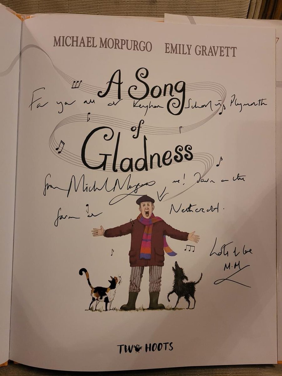 Magical storytelling from the master, Sir Michael Morpurgo and a signed book. What a gift and an incredible experience for our children after their first wassail!