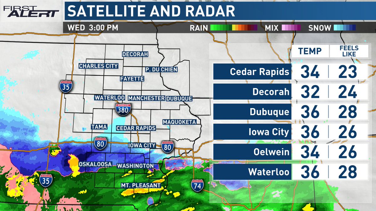 KCRGTV9 First Alert Weather on Twitter "Your current conditions and radar this hour."
