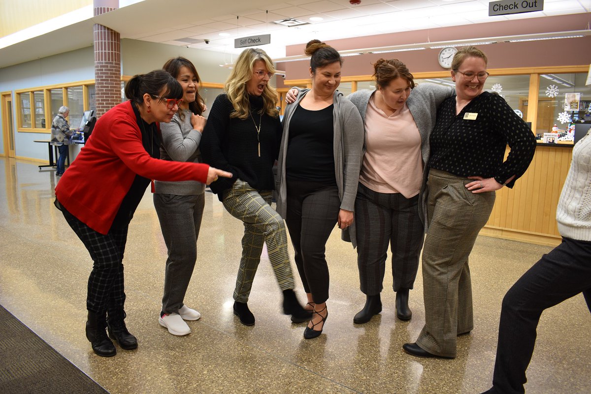 Rainy-day minds think alike! Today is apparently plaid pants day at BPL.
#BPL #Library #matching #staff