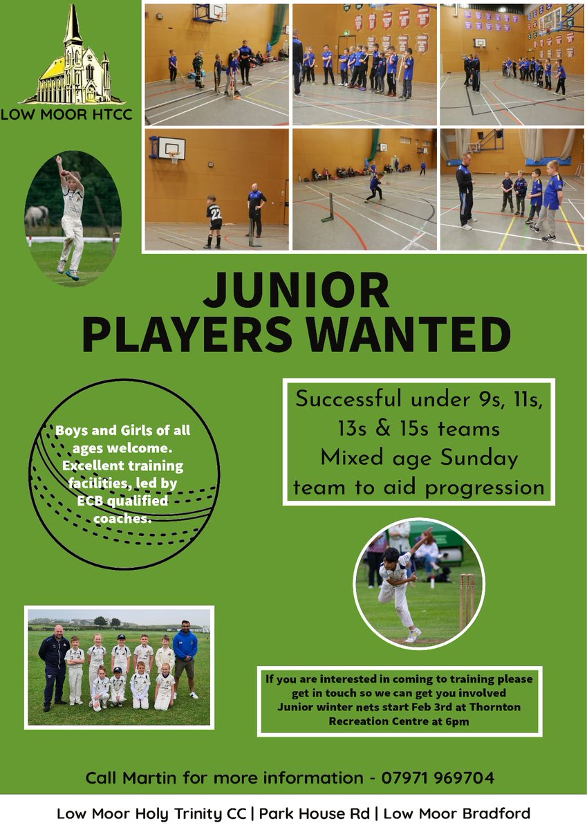 The Club is on the lookout for NEW PLAYERS to join our junior cricket programmes. Running All Stars, U9s, U11s, U13s, U15s, and providing progression into adult cricket. Please share far and wide! 

Doing things the right way!