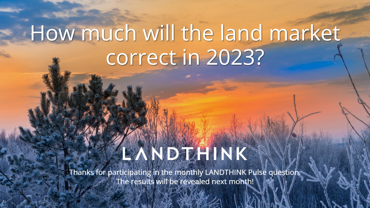 📊 Chime in on the first question of the new year! We want to know what you think. Answer here: landthink.com/pulse/ #realestate #land #ranch