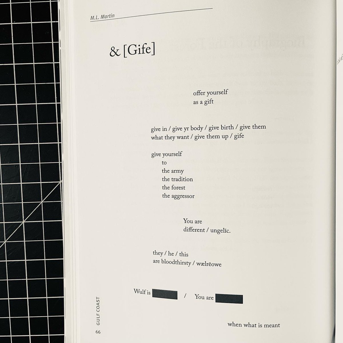 LitMeg's tweet image. Thrilled to have new translations from W&amp;amp;E in the latest issue of @Gulf_Coast alongside so much exciting work. Pick up a copy to read the rest of this sequence. Thank you to @nickrattner &amp;amp; the whole GC team!