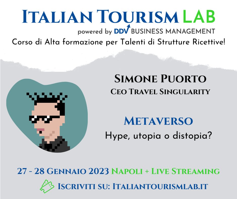 devannadomenico's tweet image. Per 1 momento fermati e pensa agli anni dal 1997 al 1999!Ti ricordi parlavano di #Internet! e tu avevi ancora i gettoni 🪙 per usufruire dei telefoni pubblici!
#Metaverso: tu quanto ne sai veramente? @puortosimone  è uno dei pochi che te lo può spiegare!
italiantourismlab.it