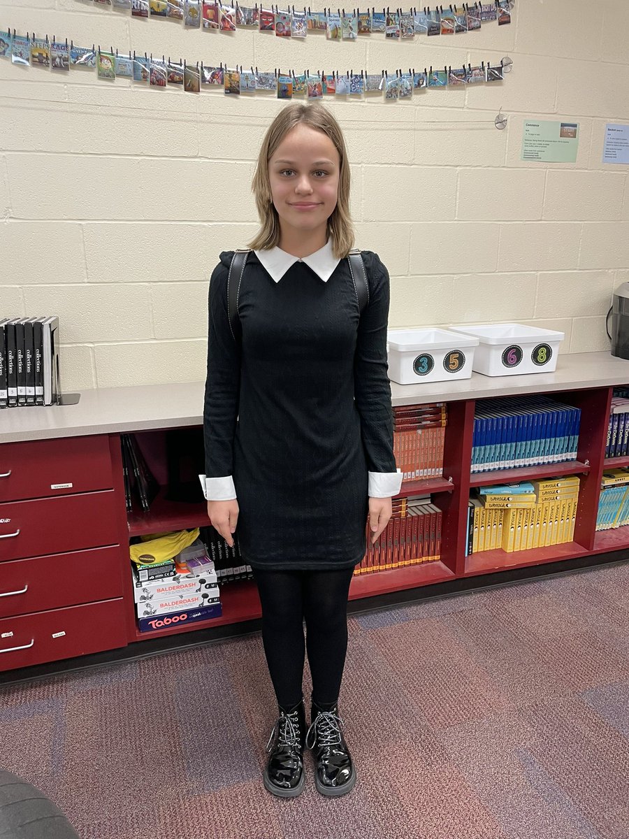 When it is Wednesday, of course one dressed up as Wednesday Addams. #wednesdayaddams #weareEMS