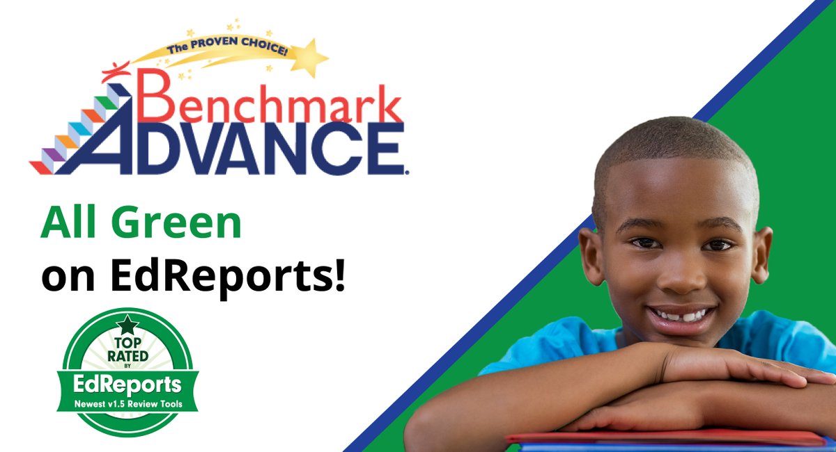 We're pleased to announce that Benchmark Advance ©2022 received "All-Green" in all Gateways for Grades K-5 using EdReports' newest v1.5 Review Tools!

Learn more→ bit.ly/3whKoxe  

<a href="/EdReports/">EdReports.org</a>