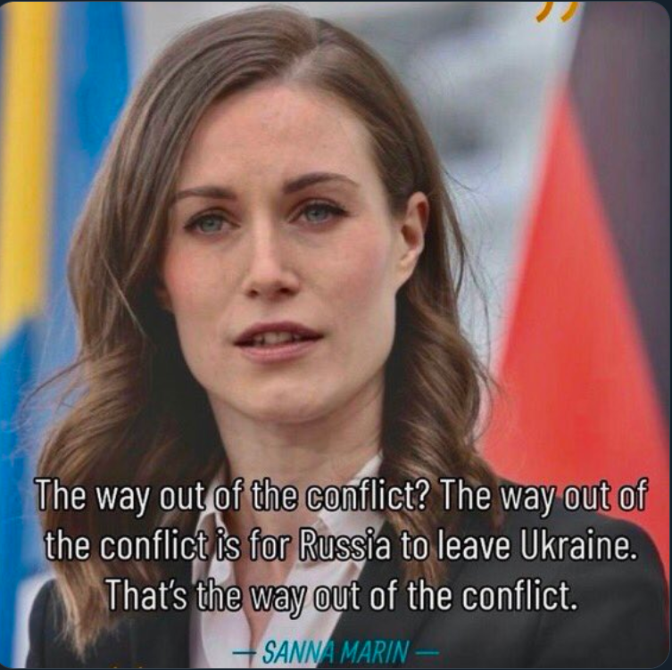 sulevi_pellinen's tweet image. Kansainvälinen yhteisö pitää Sanna Marinin mielipidettä #Ukrainan sodan ratkaisusta pätevänä tiivistelmänä.