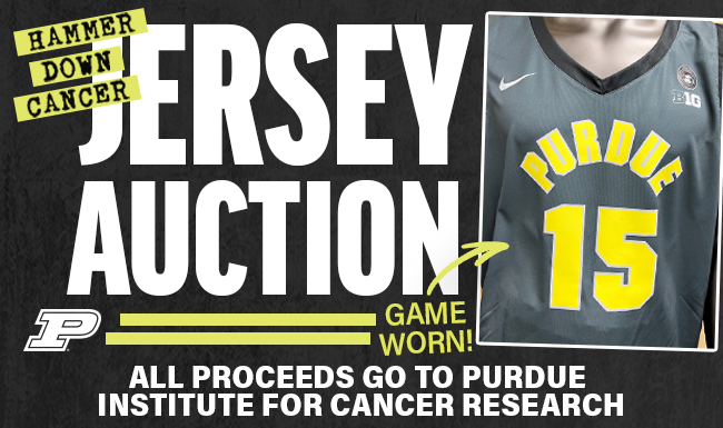Purdue to Wear, Auction Hammer Down Cancer Jerseys - Purdue Boilermakers
