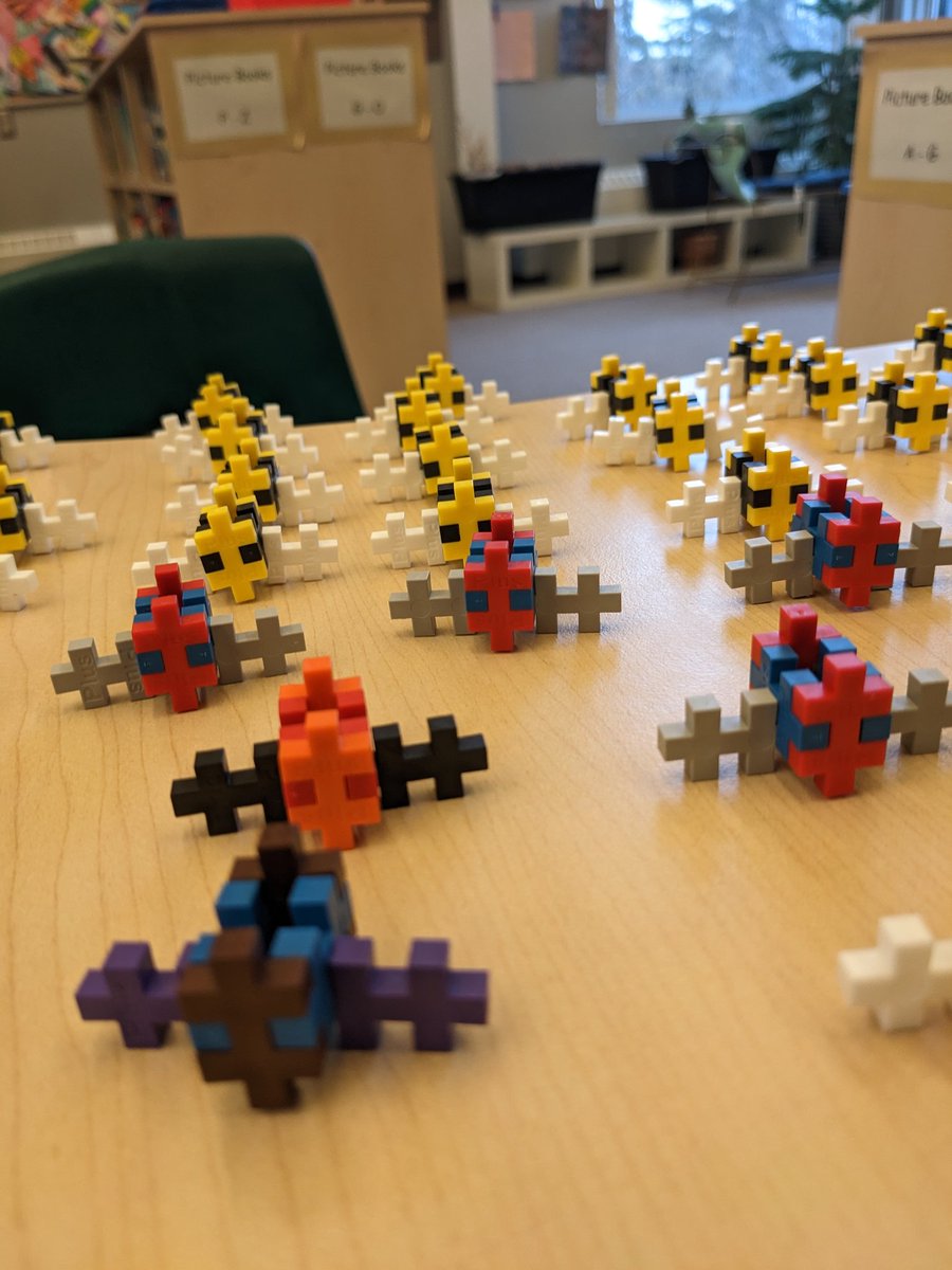 Tilley_Time's tweet photo. You never know what you will find in the LC. Today it was  a motorized sculpture and a bee army! @SMCDSB_MAC https://t.co/fiRvUdqH5q