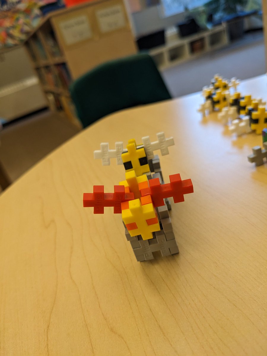 Tilley_Time's tweet photo. You never know what you will find in the LC. Today it was  a motorized sculpture and a bee army! @SMCDSB_MAC https://t.co/fiRvUdqH5q