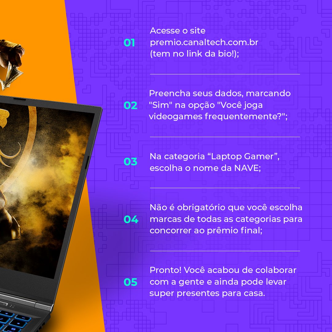 nave_gamer's tweet image. É a NAVE outra vez concorrendo ao Prêmio Canaltech! Confira o link na bio e vote com a gente! 

#PrêmioCanaltech #canaltech #laptopgamer #notebookgamer #NAVEgamer