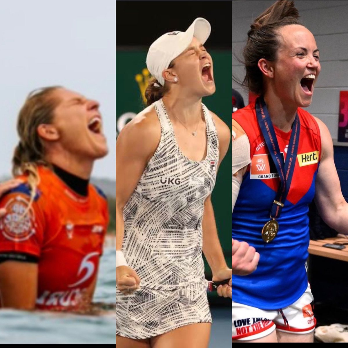 Marc McGowan 🗣✍️👨🏻💻📰 (@bymarcmcgowan) on Twitter photo Spoke to <a href="/craig_nikki/">Nikki Mathias</a>, agent of Ash Barty, Daisy Pearce and Stephanie Gilmore, for <a href="/theagesport/">The Age Sport</a>’s First Serve column after her hectic day yesterday. How great is this pic collage Nikki sent me of the three of them celebrating their biggest moments? Spoke to <a href="/craig_nikki/">Nikki Mathias</a>, agent of Ash Barty, Daisy Pearce and Stephanie Gilmore, for <a href="/theagesport/">The Age Sport</a>’s First Serve column after her hectic day yesterday. How great is this pic collage Nikki sent me of the three of them celebrating their biggest moments?