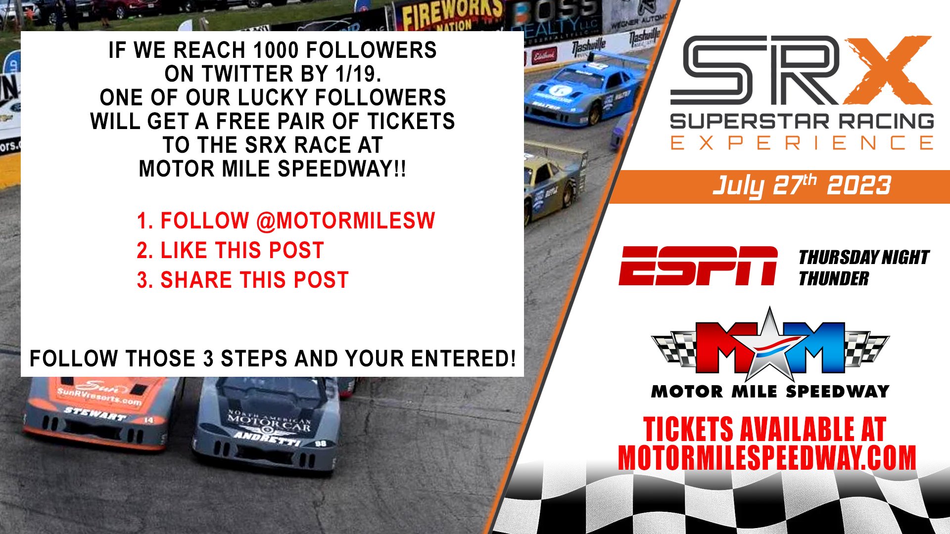 Motor Mile Speedway (motormilesw) / Twitter