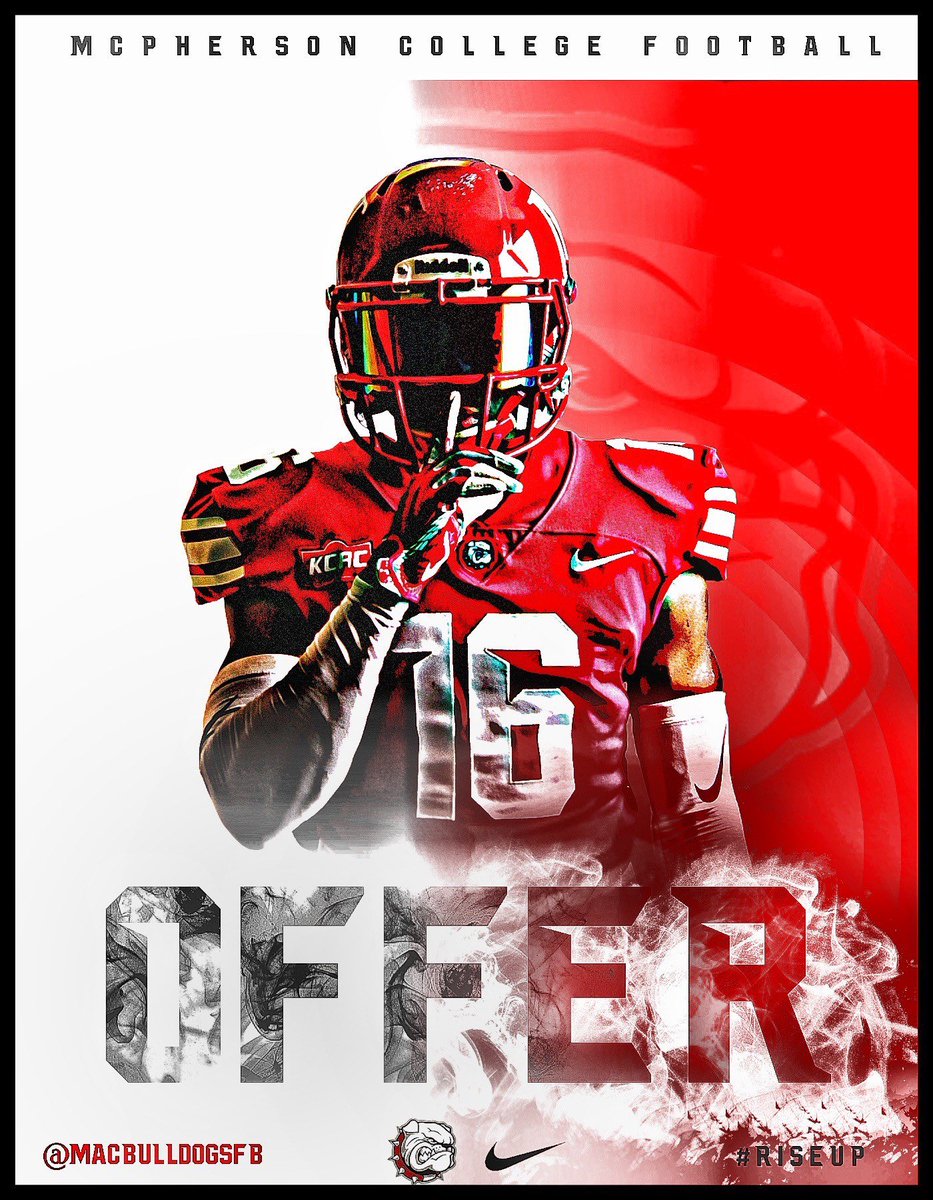 #AGTG After a great conversation with @CoachJFisc I am blessed to receive my first official offer from McPherson college @CoachA_GHS @Coach_T_Antle @Coachdebesse5 @its_tgriffin @XzaviousHarris2 @recruit_route @Bryan_Bedford